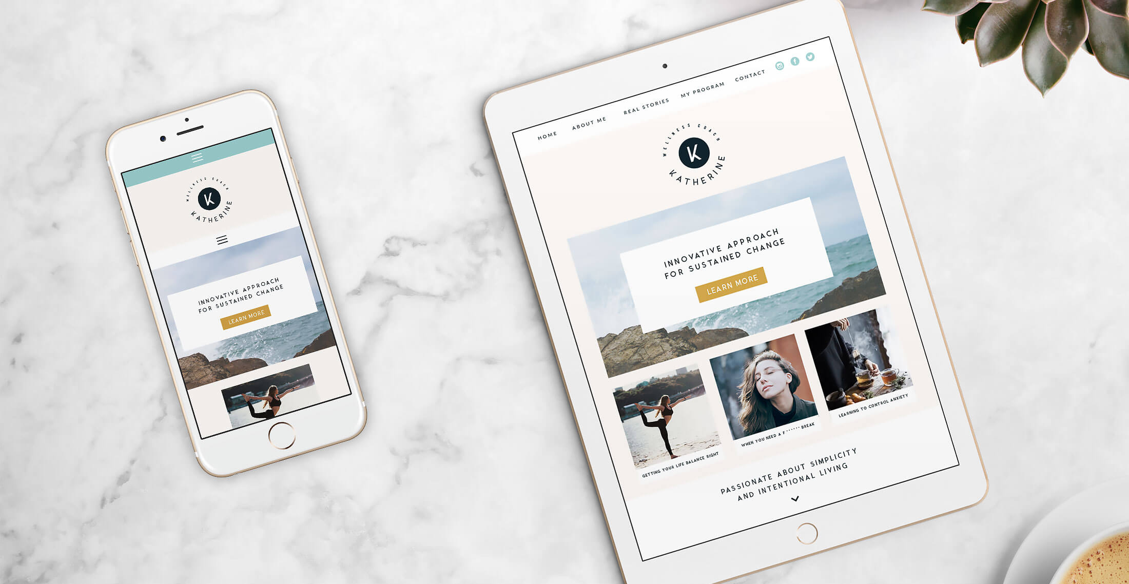 Wellness coach web design